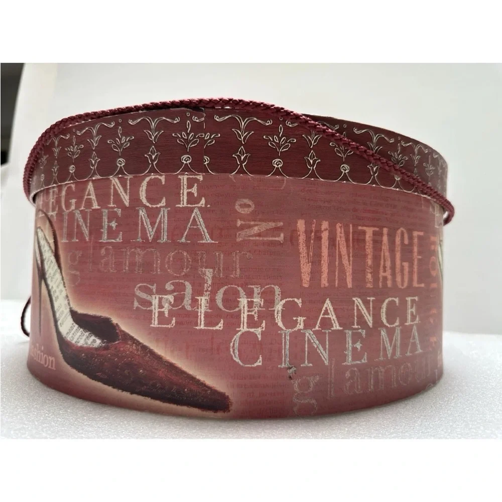 VTG NEW SOMETHING SPECIAL FEDORA HAT WIDE BRIM DERBY PARTY & EMILY ADAMS HAT BOX